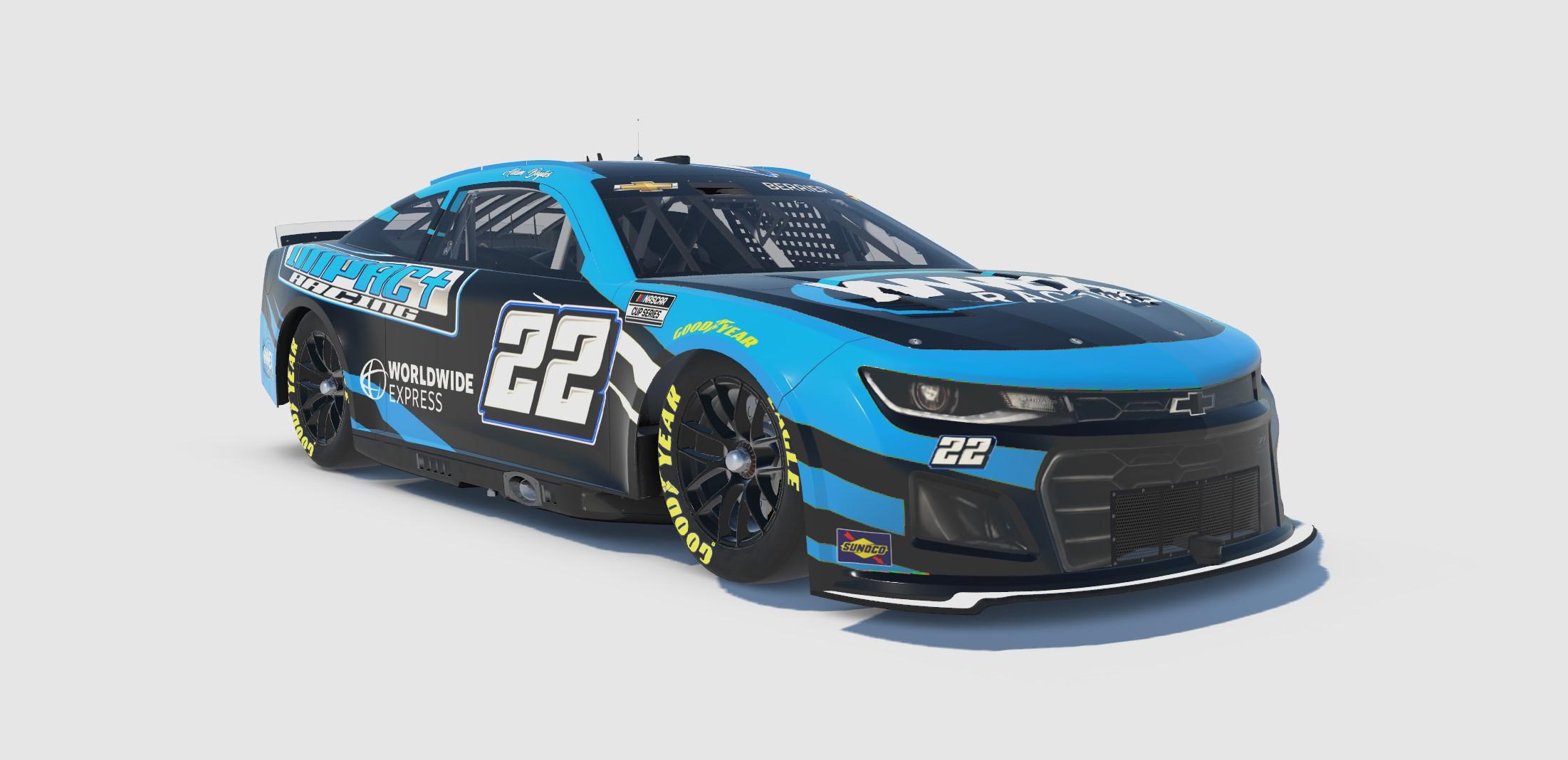 Preview of Adam Boyles No. 22 NASCAR NextGen Chevorlet Camaro ZL1 by Brandon Berrier