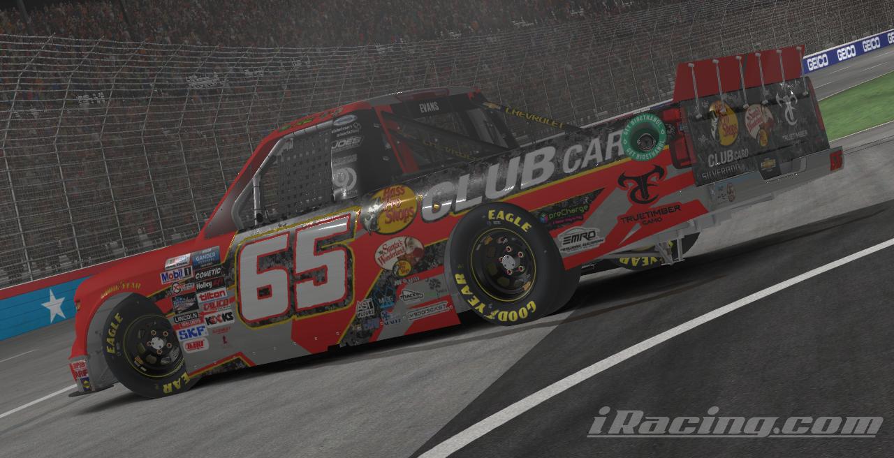 Preview of Rob Evans #65 Bass Pro Shops Club Card Silverado W/ Spec Map by Rob Evans