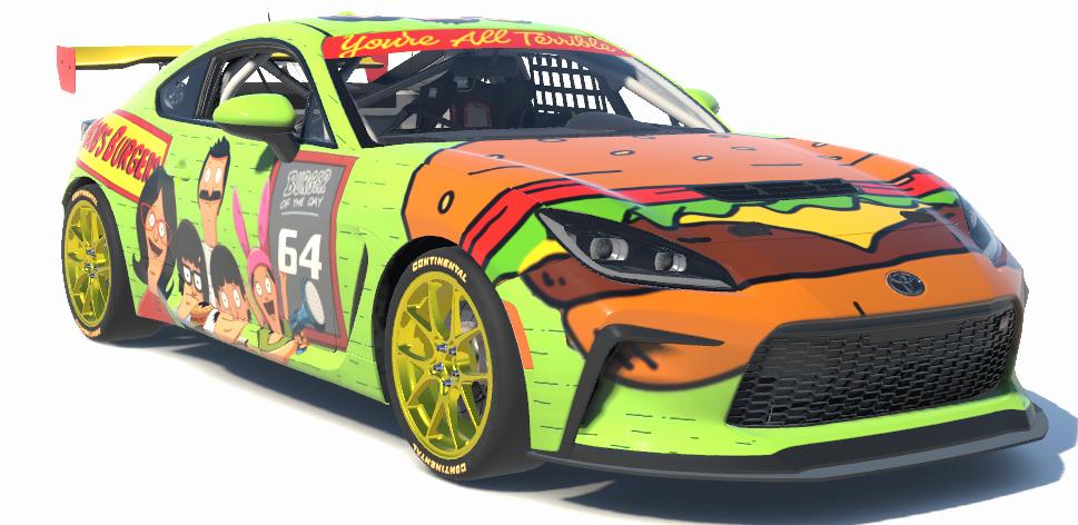 油彩『Burger Set』 POPRACE 1:64 NISSAN SKYLINE GT-R V8 DRIFT (KENMERI) ORANGE