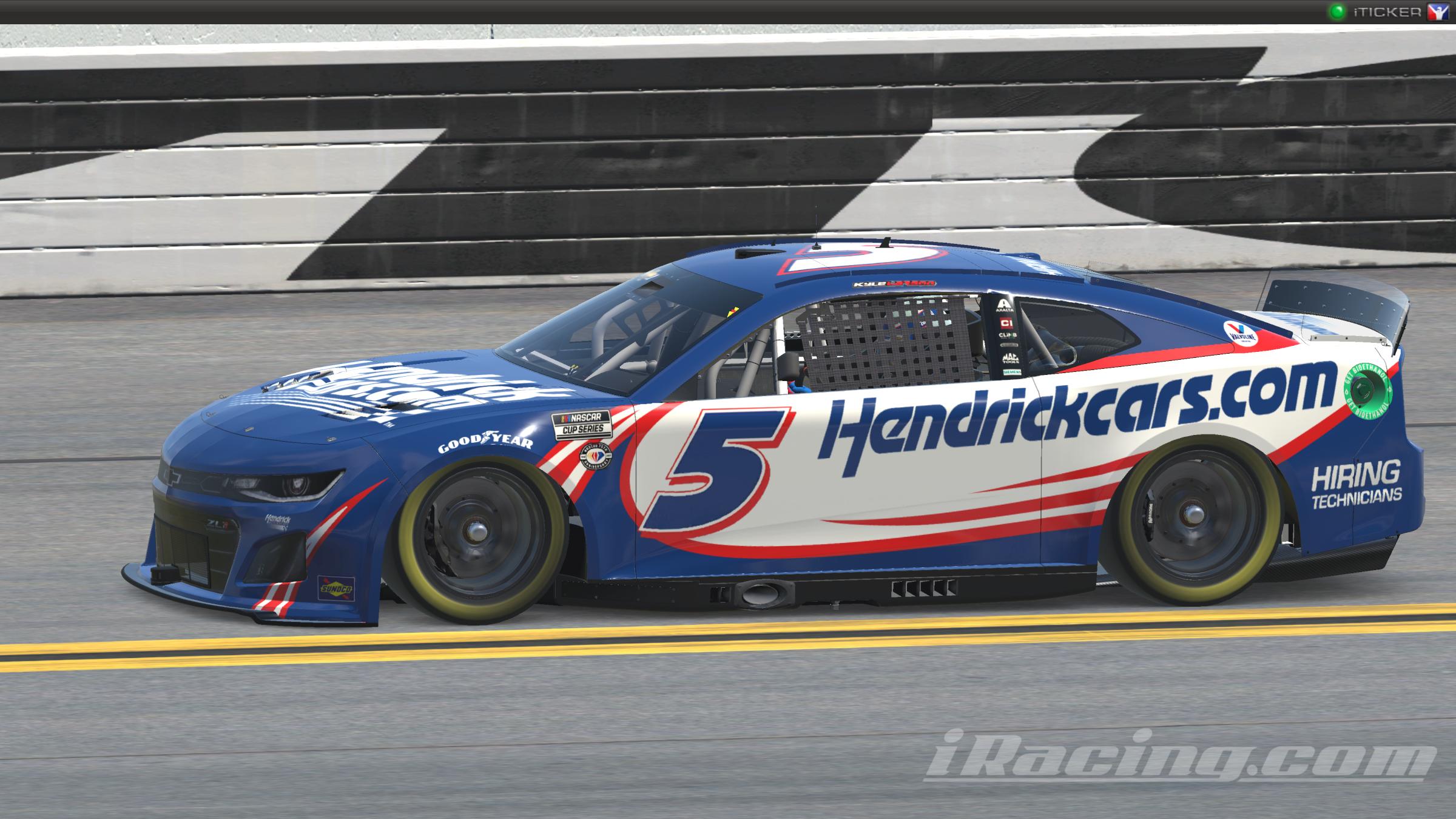 Preview of Kyle Larson #5 Hendrick Cars 2023 NASCAR Cup Series With Custom Number by Ryan Broderick