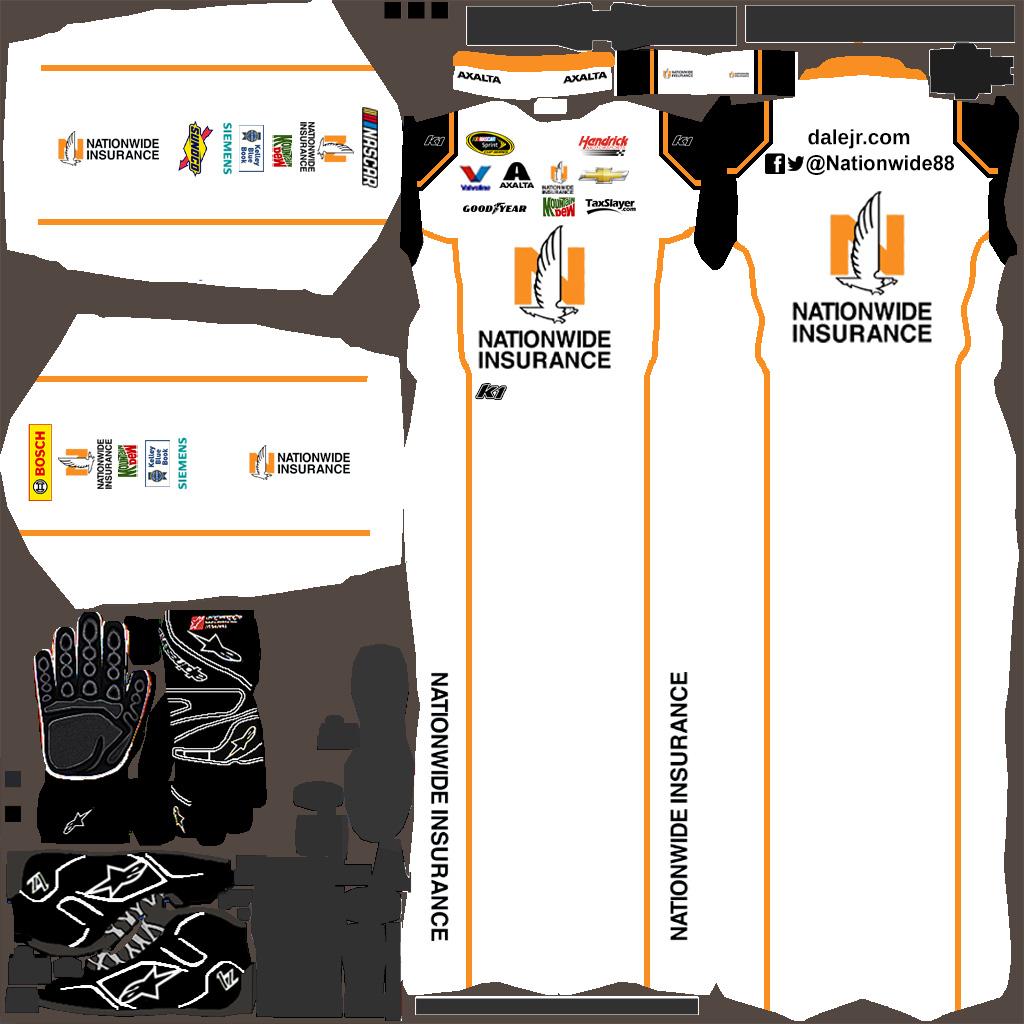Preview of 2016 Dale Earnhardt Jr Nationwide Ghost Throwback Suit by Dylan Martens