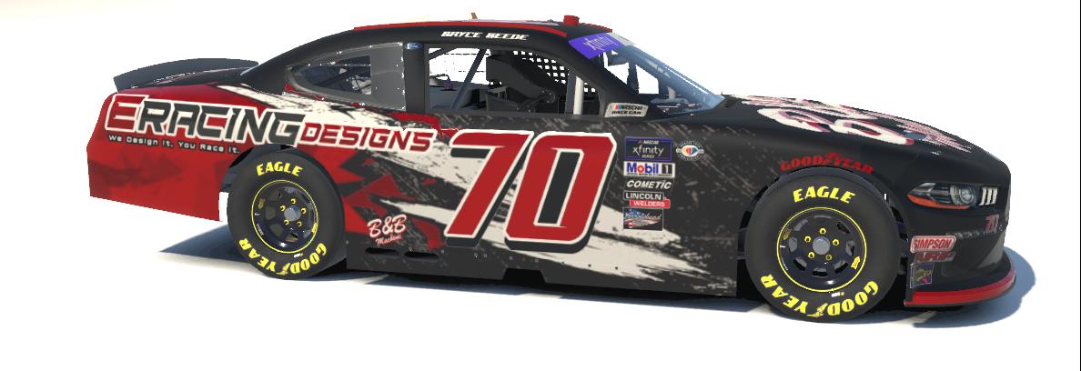 Bryce Beede #70 B&B Machine Xfinity Mustang W/ Spec Map by Rob Evans ...