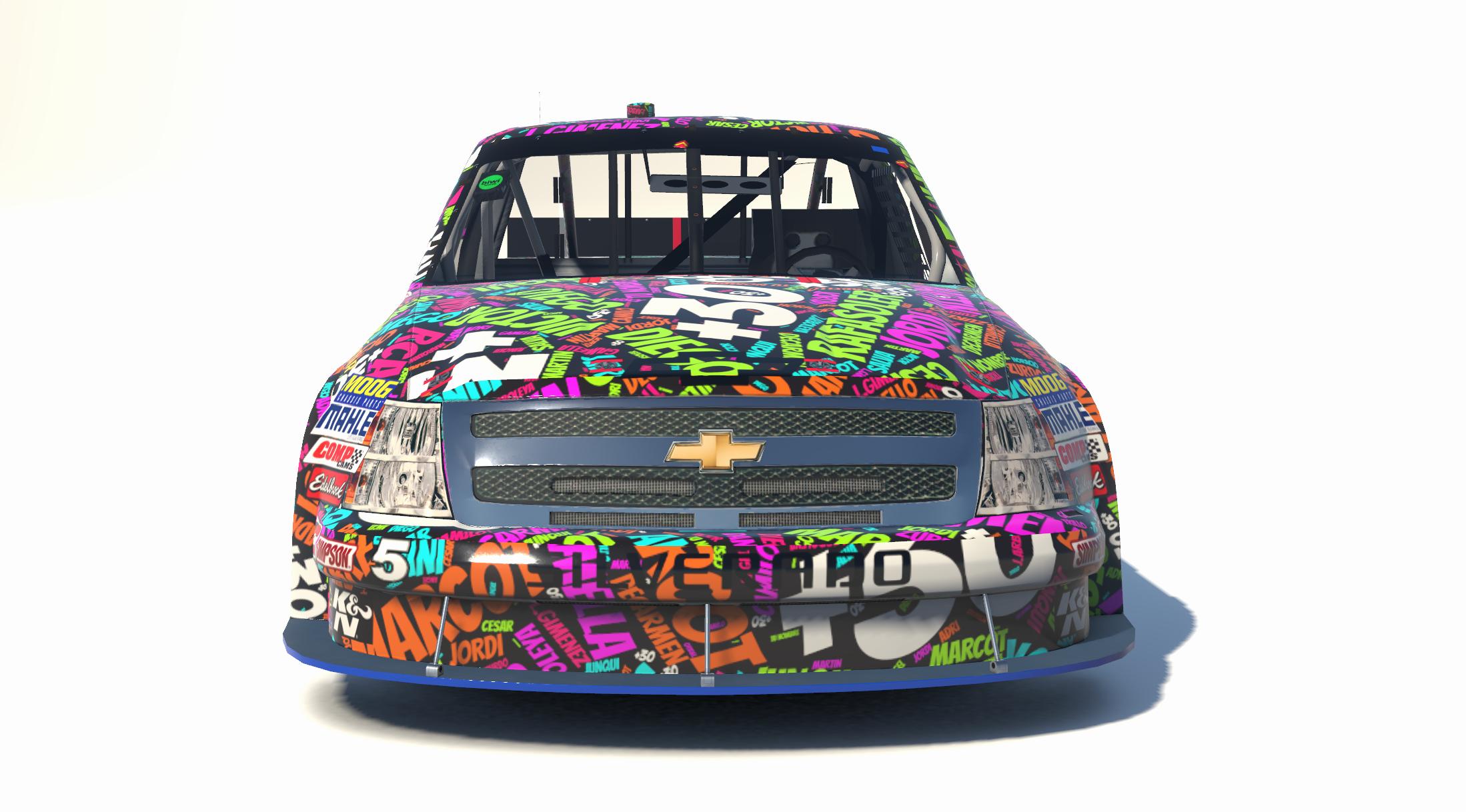 Preview of Legacy NASCAR Chevrolet Silverado Truck md30 nube nombres negro by Jes&uacute;s Arboleya