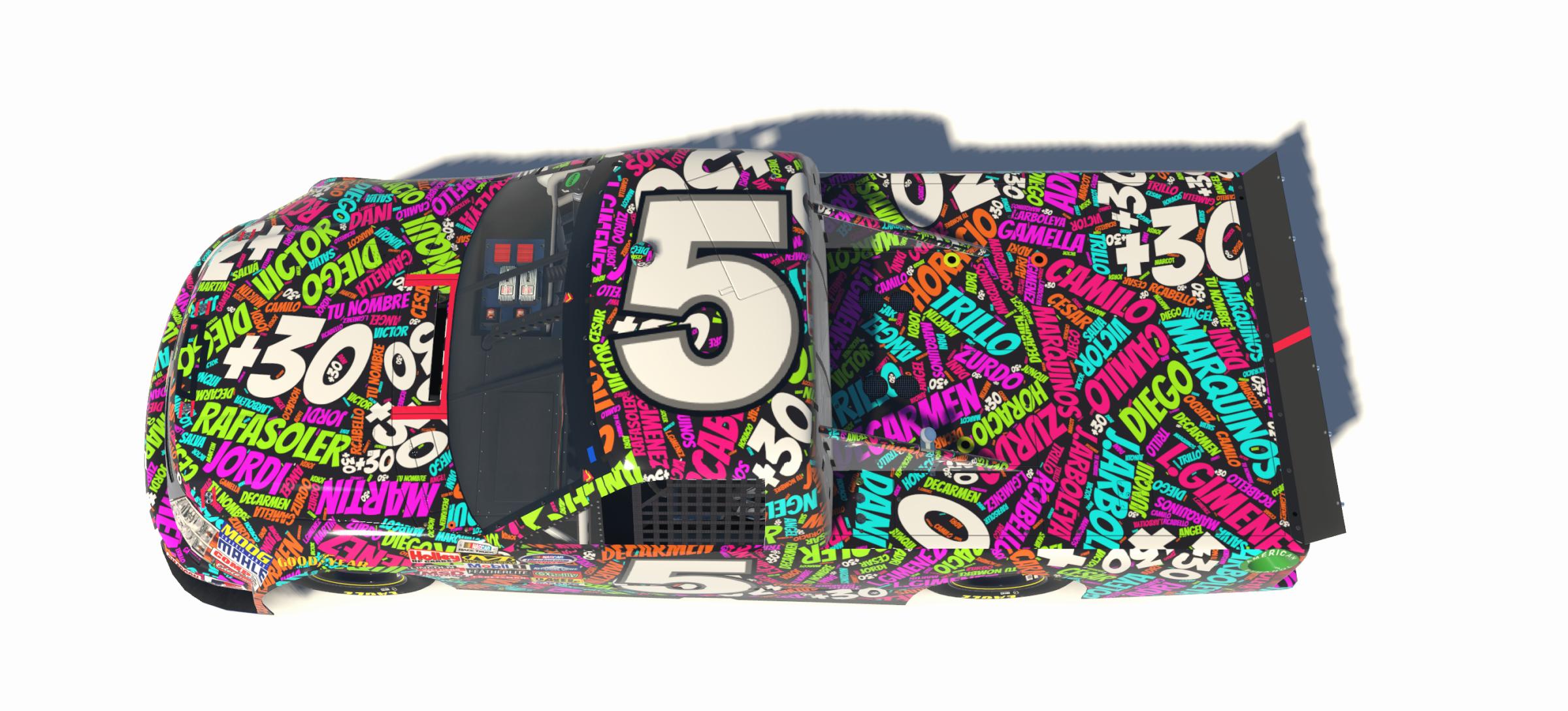 Preview of Legacy NASCAR Chevrolet Silverado Truck md30 nube nombres negro by Jes&uacute;s Arboleya