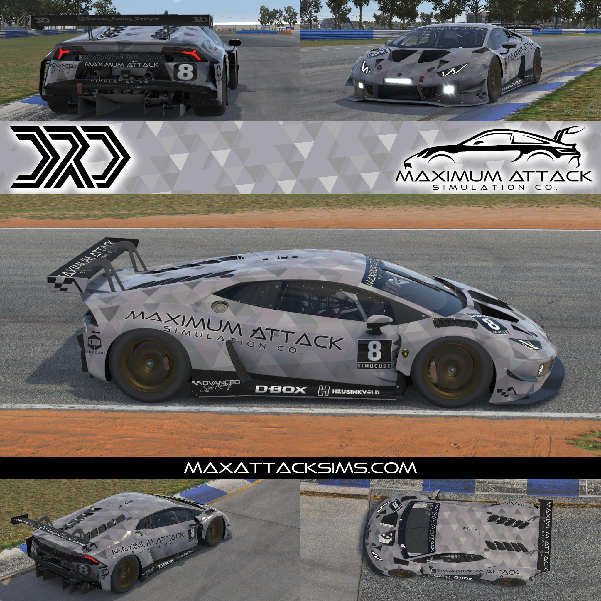 Preview of Maximum Attack Simulation Co - Chalk Lambo Huracan GT3 DRD by Perry Duncan