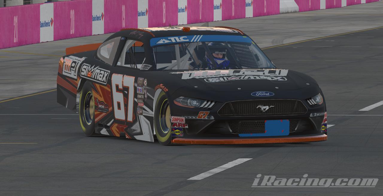 Matt Cherry #67 MPI SimMax Xfinity Mustang W/ Spec Map by Rob Evans ...
