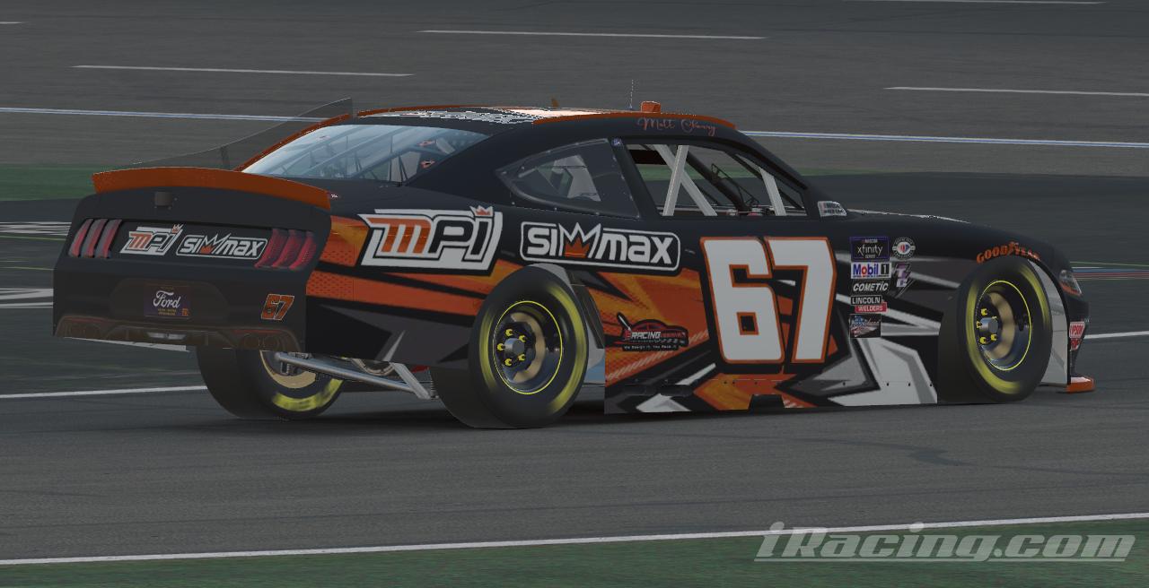 Matt Cherry #67 MPI SimMax Xfinity Mustang W/ Spec Map by Rob Evans ...