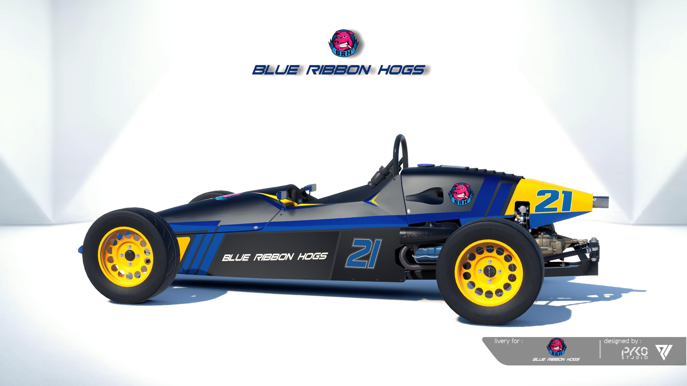 Blue Riddon Roid Hog Blue Ribbon Hogs - Formula Vee by Syaiful Ariffin - Trading Paints