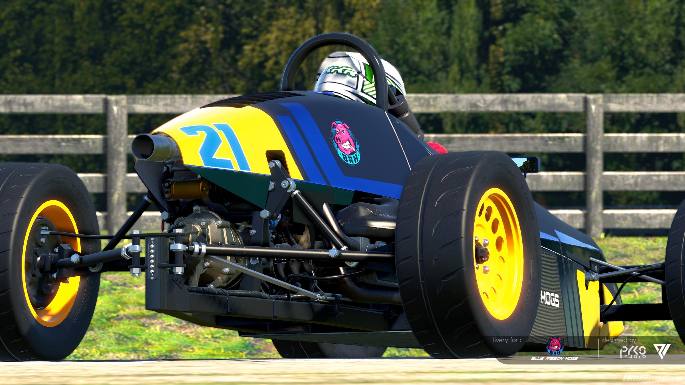 Blue Riddon Roid Hog Blue Ribbon Hogs - Formula Vee by Syaiful Ariffin - Trading Paints
