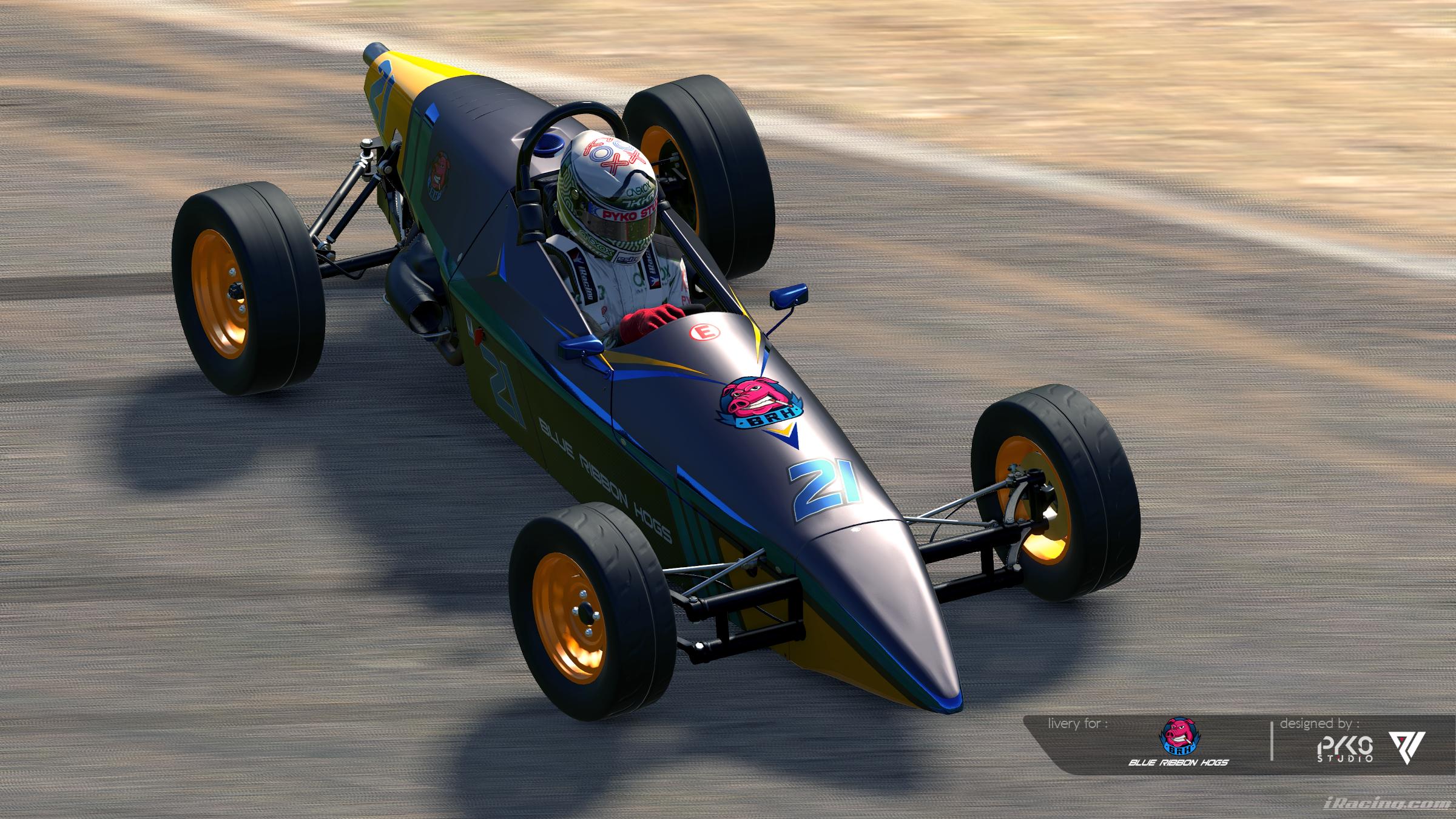 Blue Riddon Roid Hog Blue Ribbon Hogs - Formula Vee by Syaiful Ariffin - Trading Paints