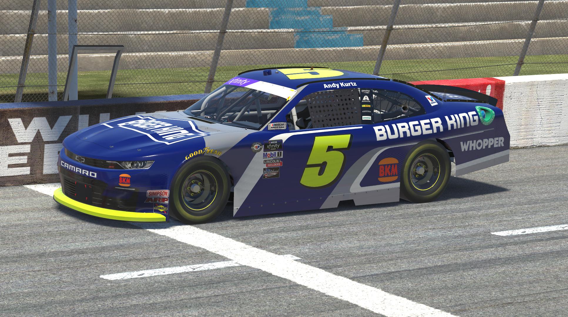 Preview of Jimmie Johnson BK throwback for driver Andy Kurtz by Daniel D Cunningham