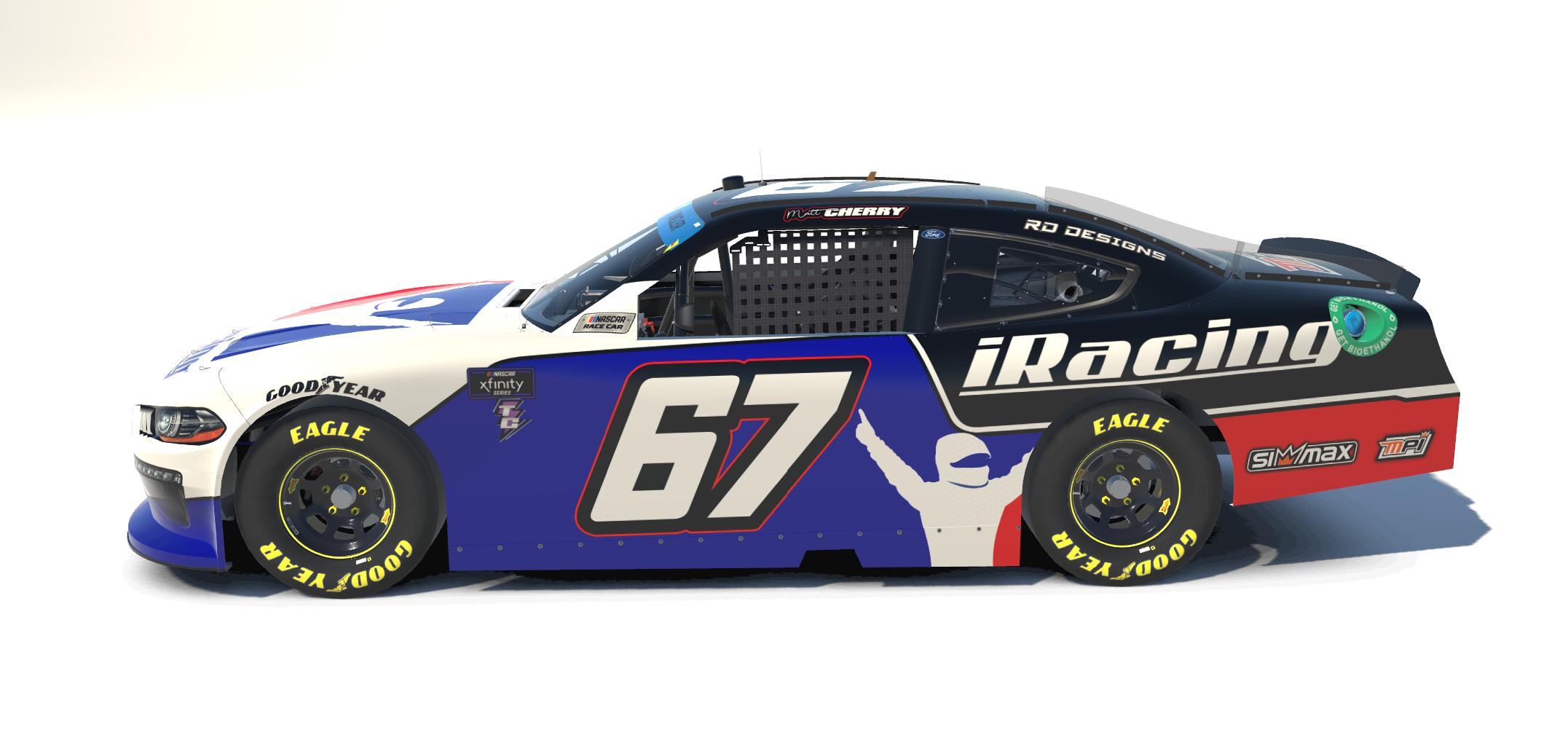 Preview of Matt Cherry Xfinity iRacing Mustang (Yellow Tape) by Ryan Dingler
