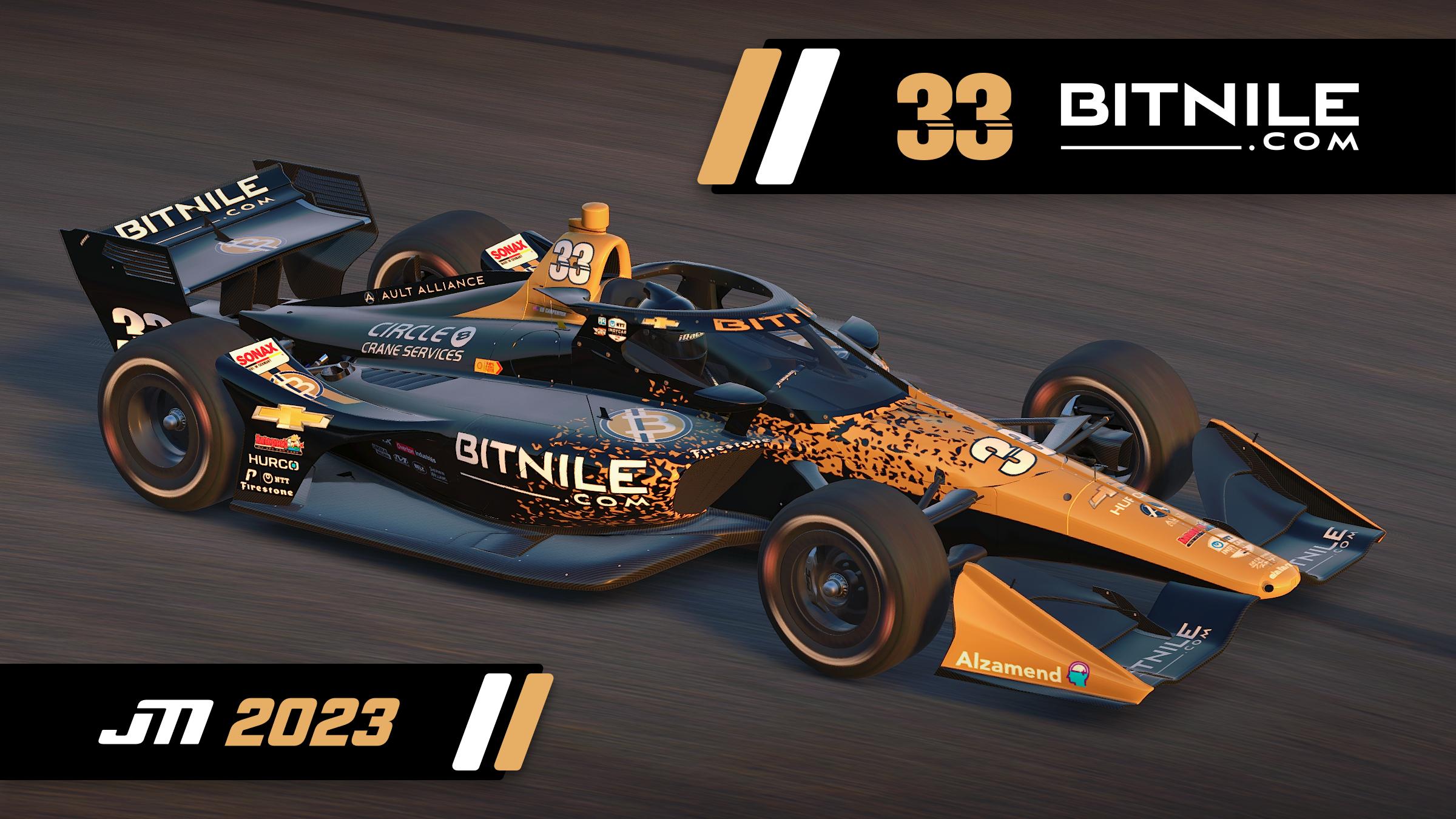 2023 Ed Carpenter #33 Bitnile.com Dallara IR18 with Custom Number by ...