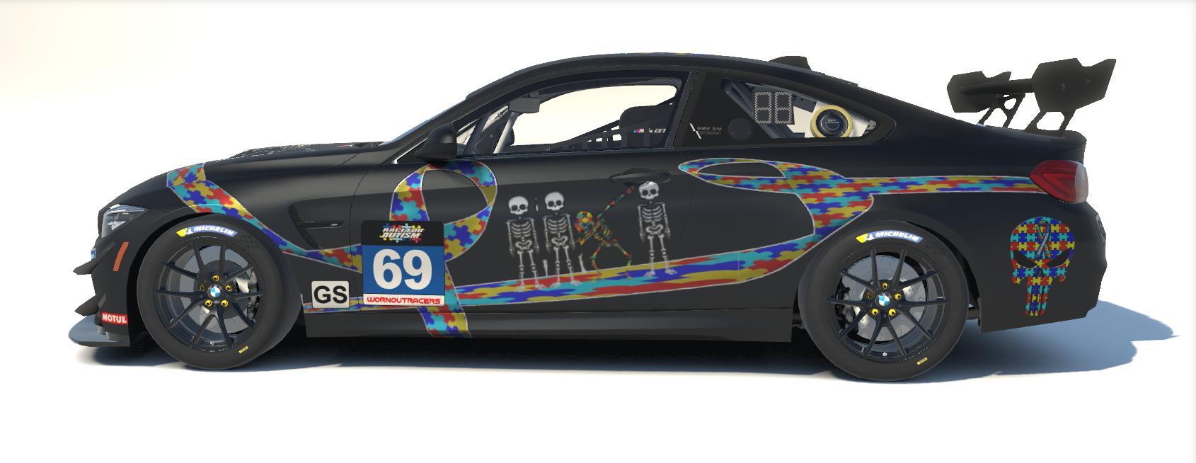 Preview of BMW M4 GT4 - Autism Support - Worn Out Racers - By Sharky by Sharky A.