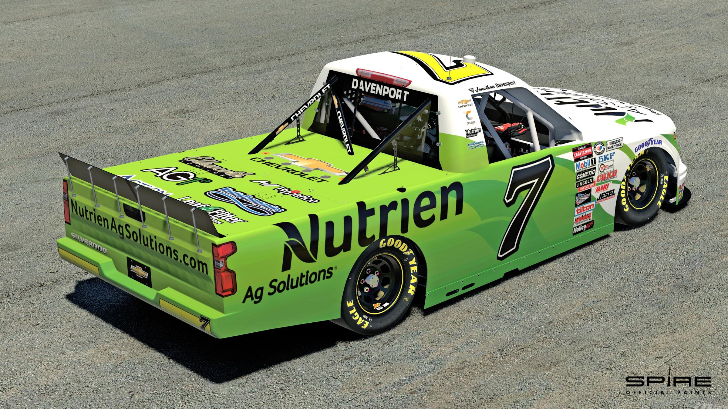 Preview of Official 2023 #7 Jonathan Davenport Nutrien With Numbers by Spire Motorsports
