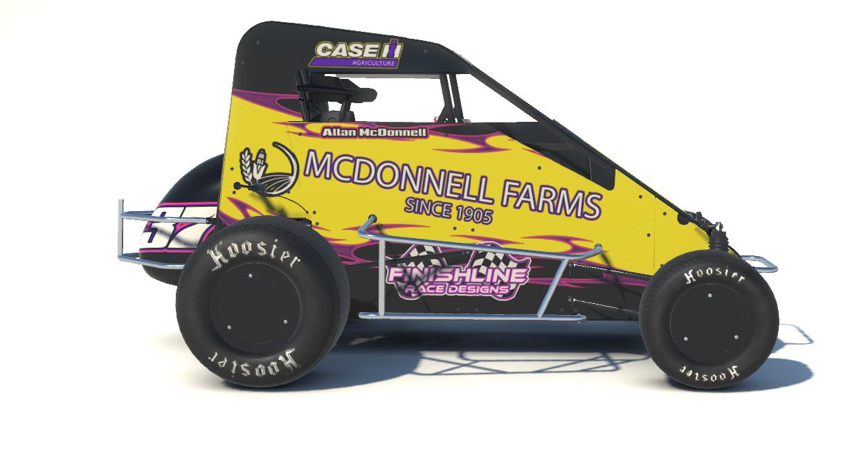 Allan McDonnell Dirt Midget 37 by Josh Whiteman Trading Paints