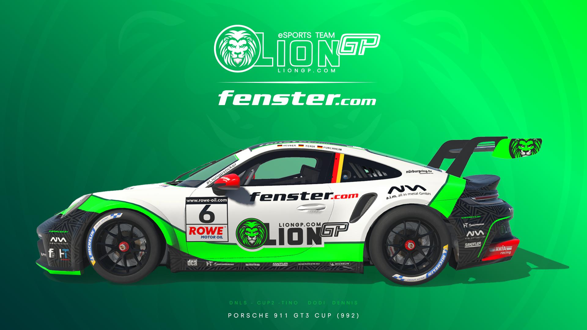 Preview of Porsche CUP 992 - LionGP-fenster.com - DNLS 2023 by Dennis F.