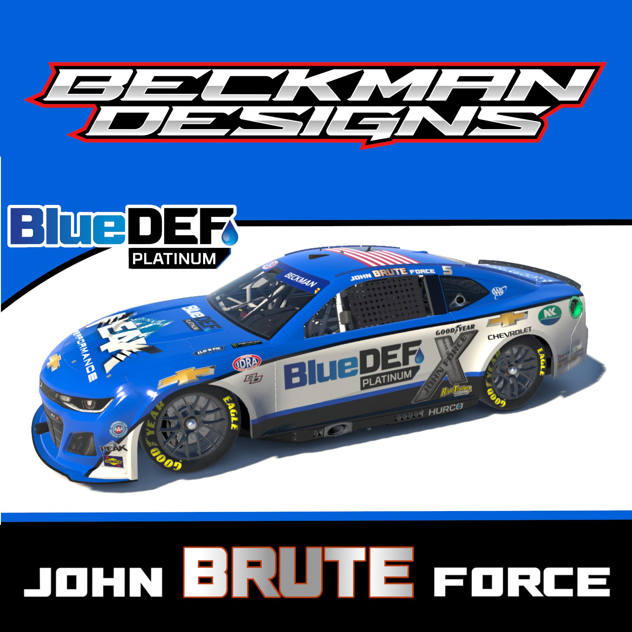 John Force 2023 BlueDef NHRA NG by Jason Beckman Trading Paints