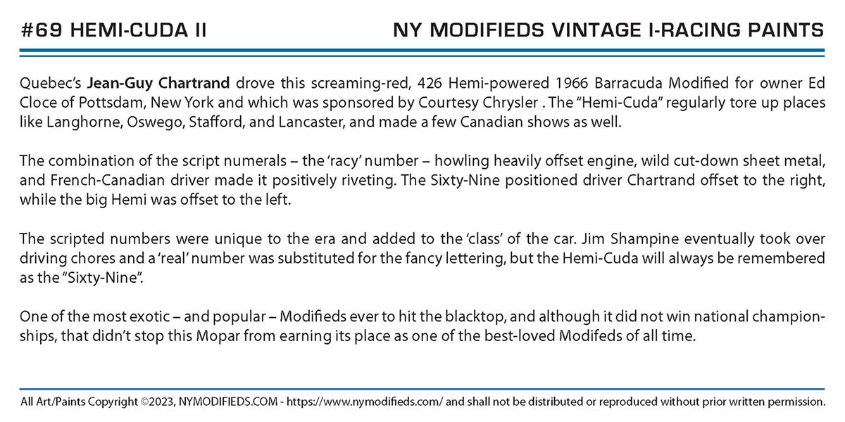 Preview of #69 Hemi Cuda II SK Mod by Donald Fish Fischer