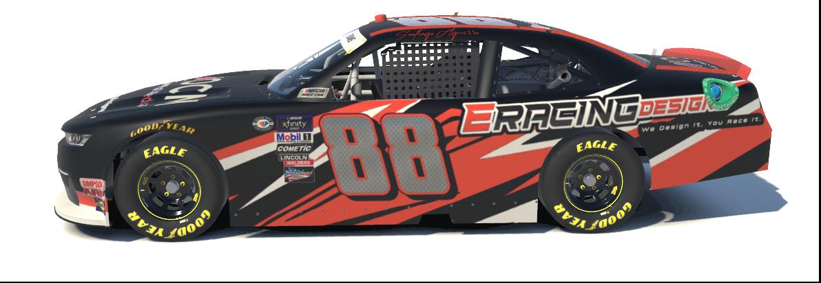 Santiago Aguirre #88 Oval Central Media XFINITY Camaro W/ Spec Map by ...