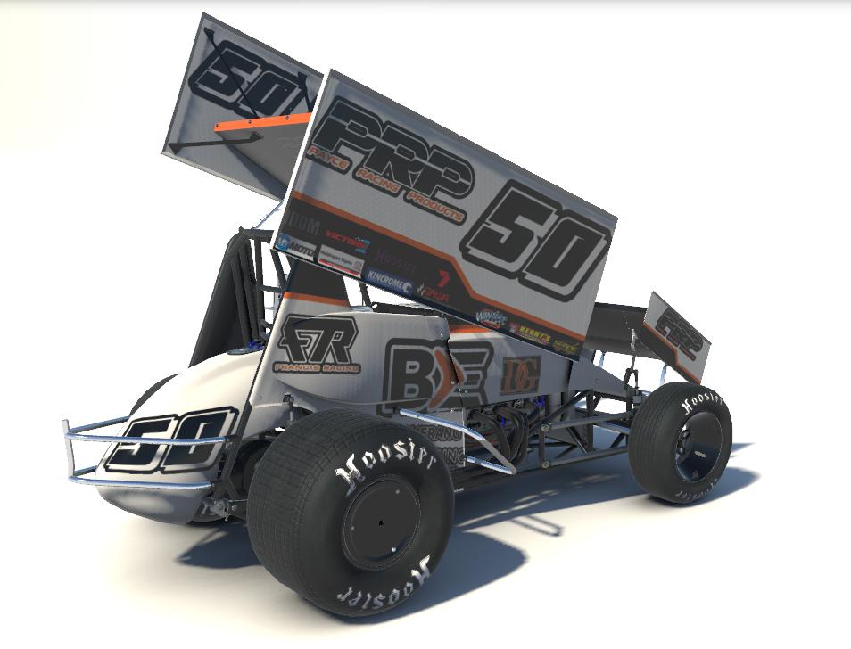 Francis Racing 2023 black on white by Kyle F. - Trading Paints