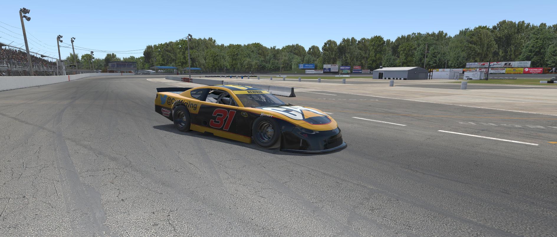 Preview of 2014 Ryan Newman CAT Mining Late Model Stock - CUSTOM NUMBER by Eli Sasak