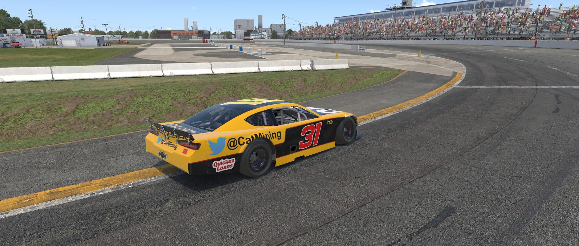 Preview of 2014 Ryan Newman CAT Mining Late Model Stock - CUSTOM NUMBER by Eli Sasak