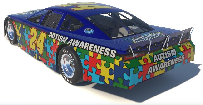 Autism Awareness Late Model Stock by Frank Isaacson - Trading Paints