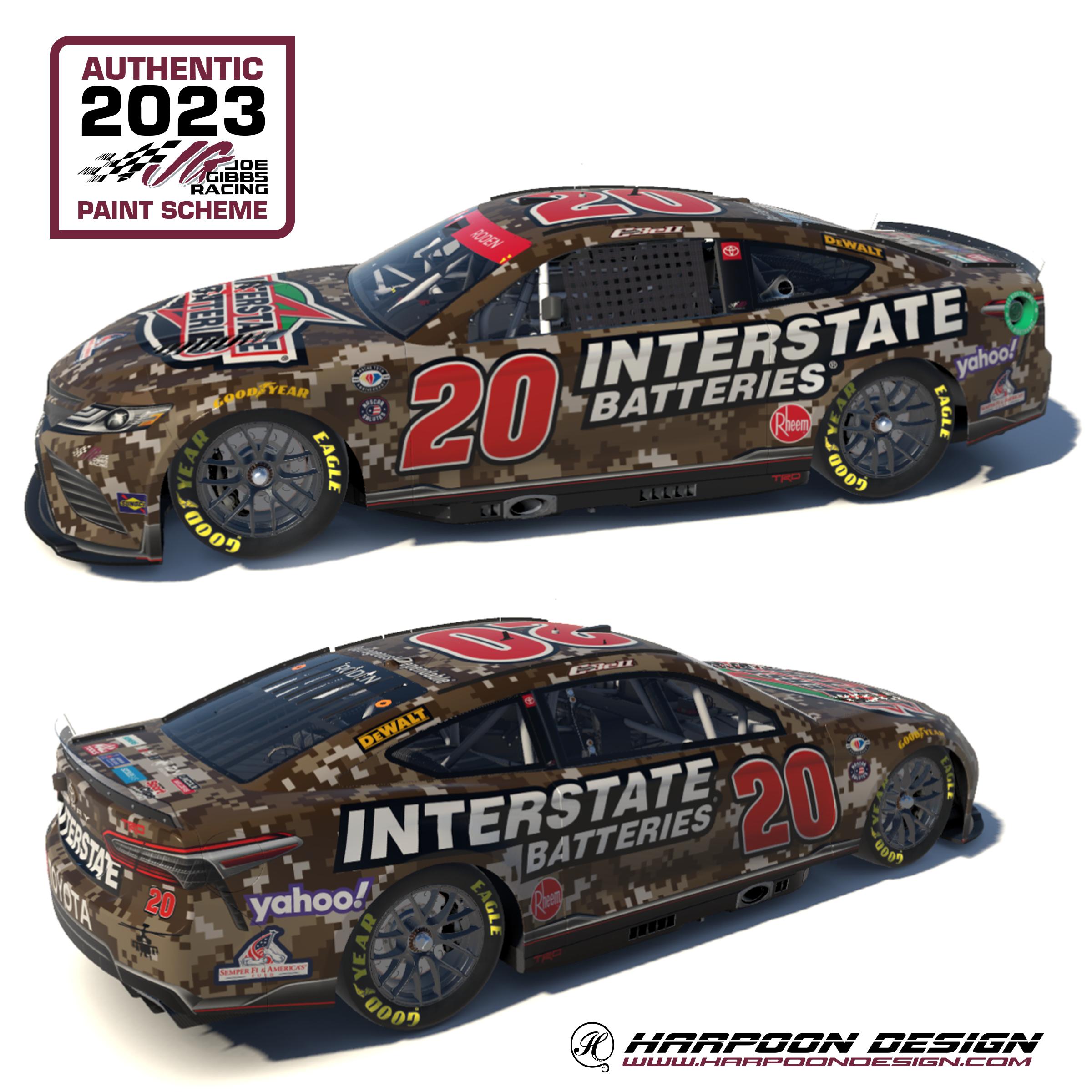 Preview of 2023 Christopher Bell Interstate Digital Camo Camry No Num by Brantley Roden