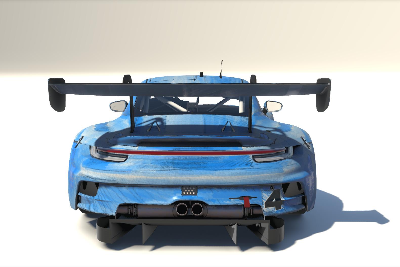 Preview of Pen Sketch with Blue Marker and Pencil Porsche GT3 - Cartoon - Comic - Anime by Adam Schnapper