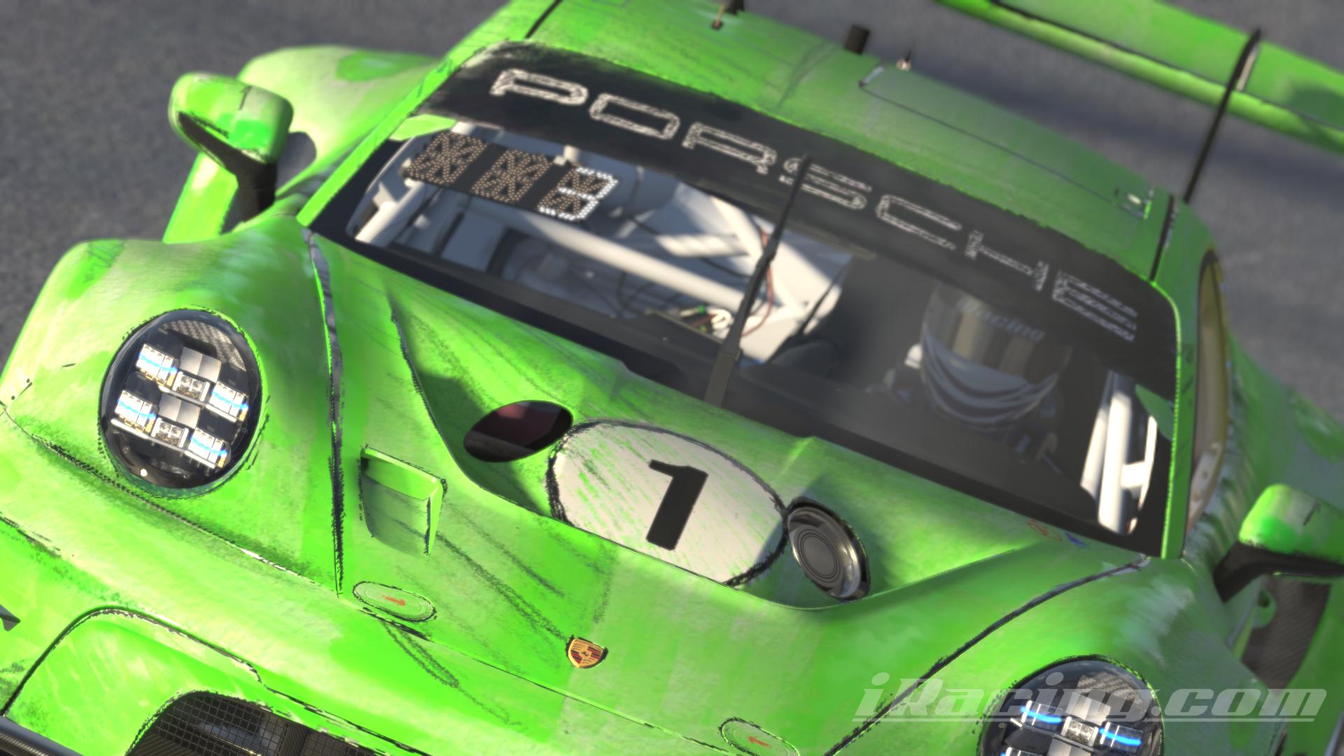 Preview of Pen Sketch with Blue Marker and Pencil Porsche GT3 - Cartoon - Comic - Anime by Adam Schnapper