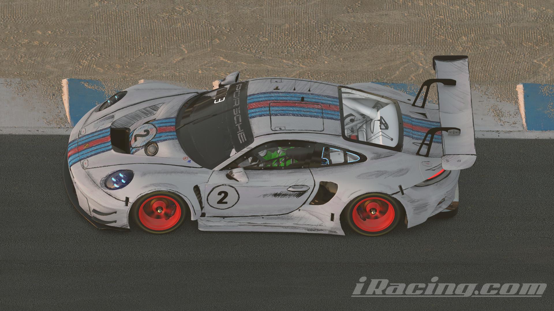 Preview of Pen Sketch with White w Martini Marker and Pencil Porsche GT3 - Cartoon - Comic - Anime by Adam Schnapper