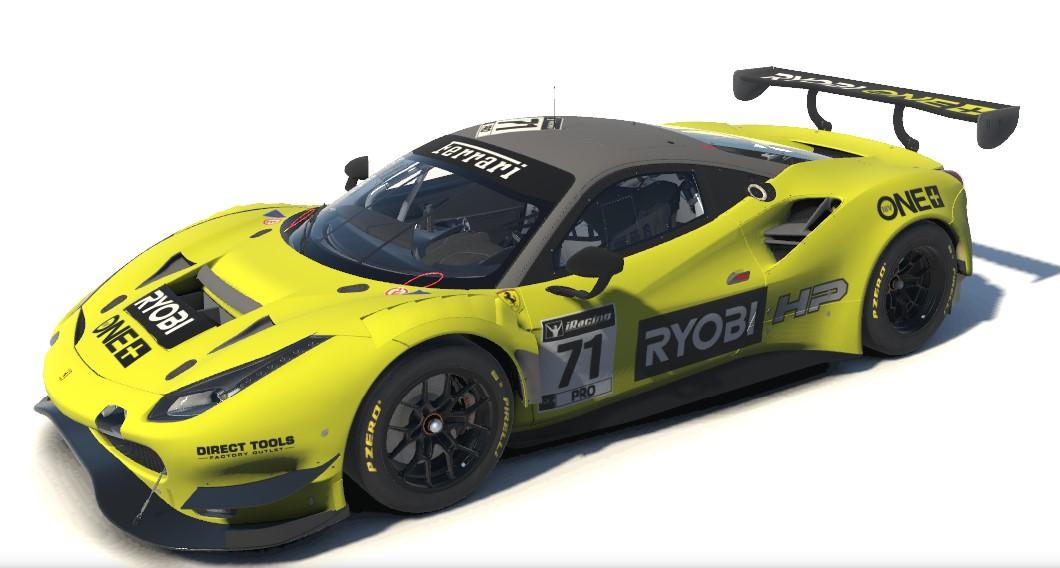 Ryobi One+ Ferrari EVO 488 GT3 by Derek Putnam - Trading Paints