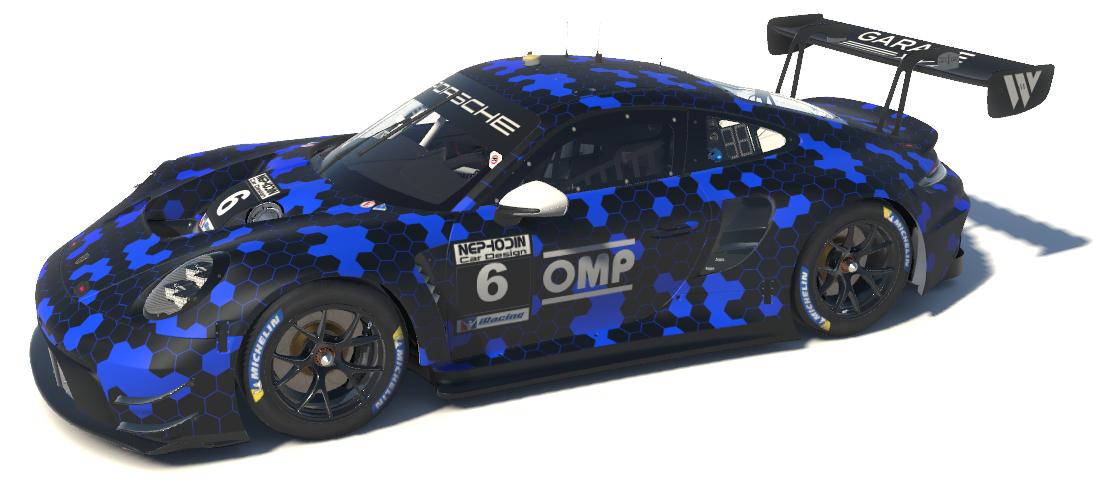 Preview of Porsche 992r GT3 Hexagon blue by Manuel Siemann