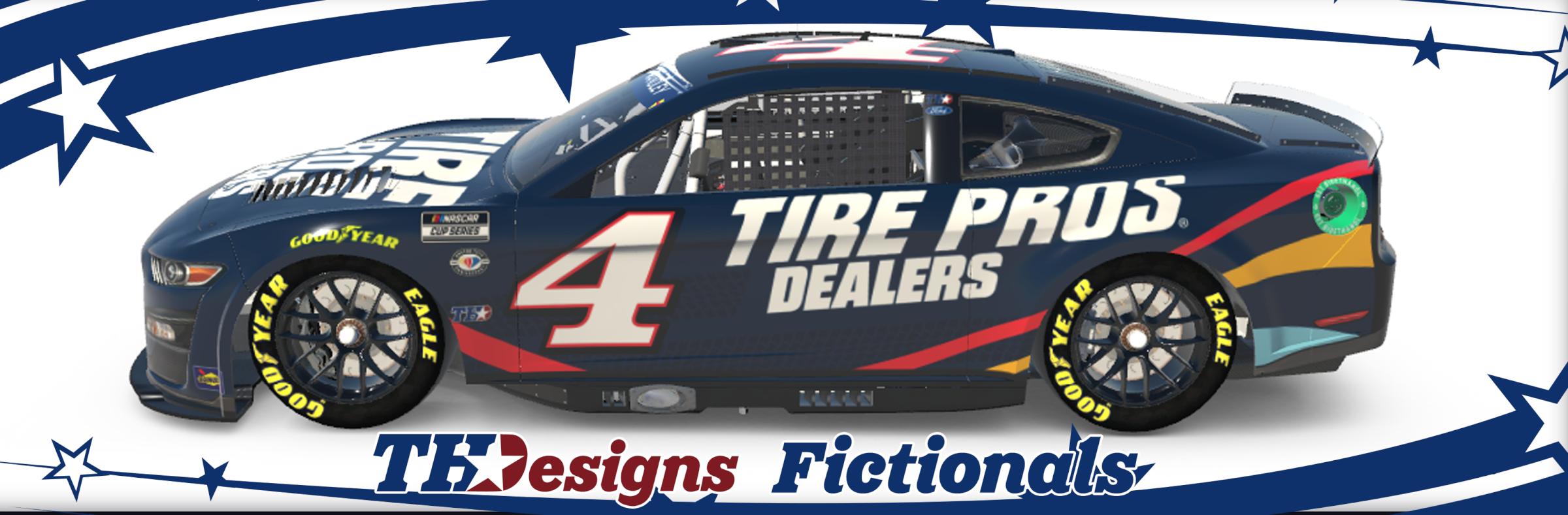4 Josh Berry Fictional Stewart Haas Racing Tire Pros Dealers 2024 Cup Series by