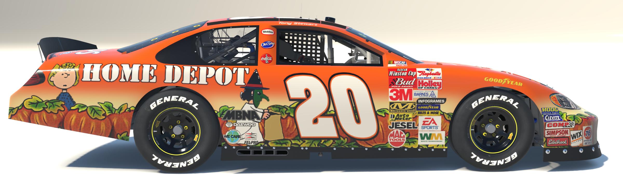 Preview of 2002 Pontiac Grand Prix Tony Stewart Peanuts Halloween car by Bruce Johnson