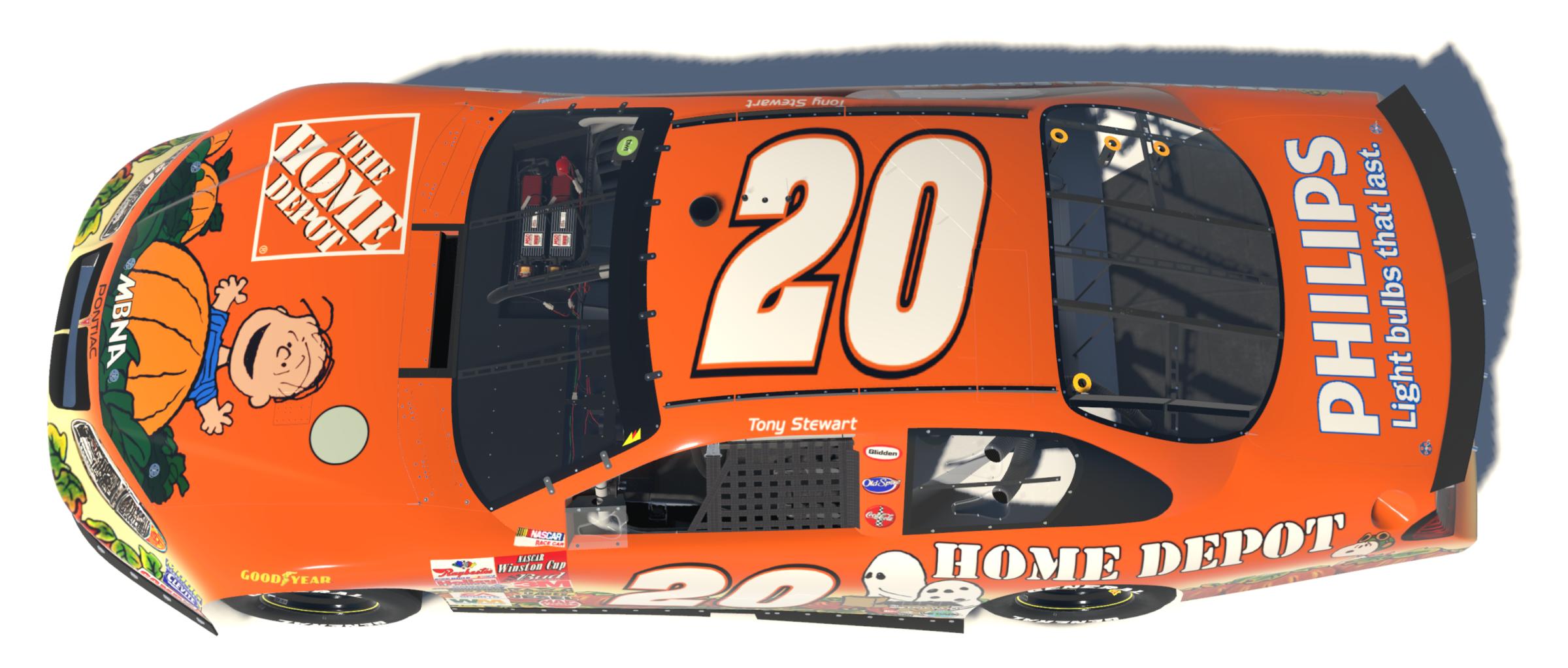Preview of 2002 Pontiac Grand Prix Tony Stewart Peanuts Halloween car by Bruce Johnson