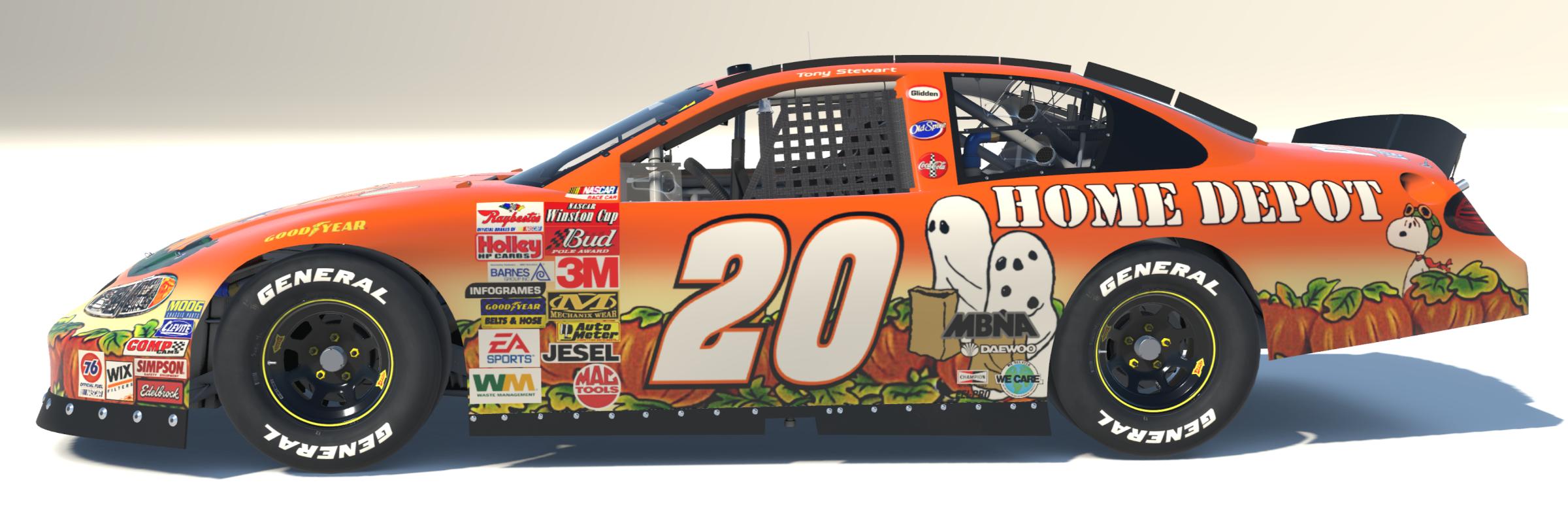 Preview of 2002 Pontiac Grand Prix Tony Stewart Peanuts Halloween car by Bruce Johnson