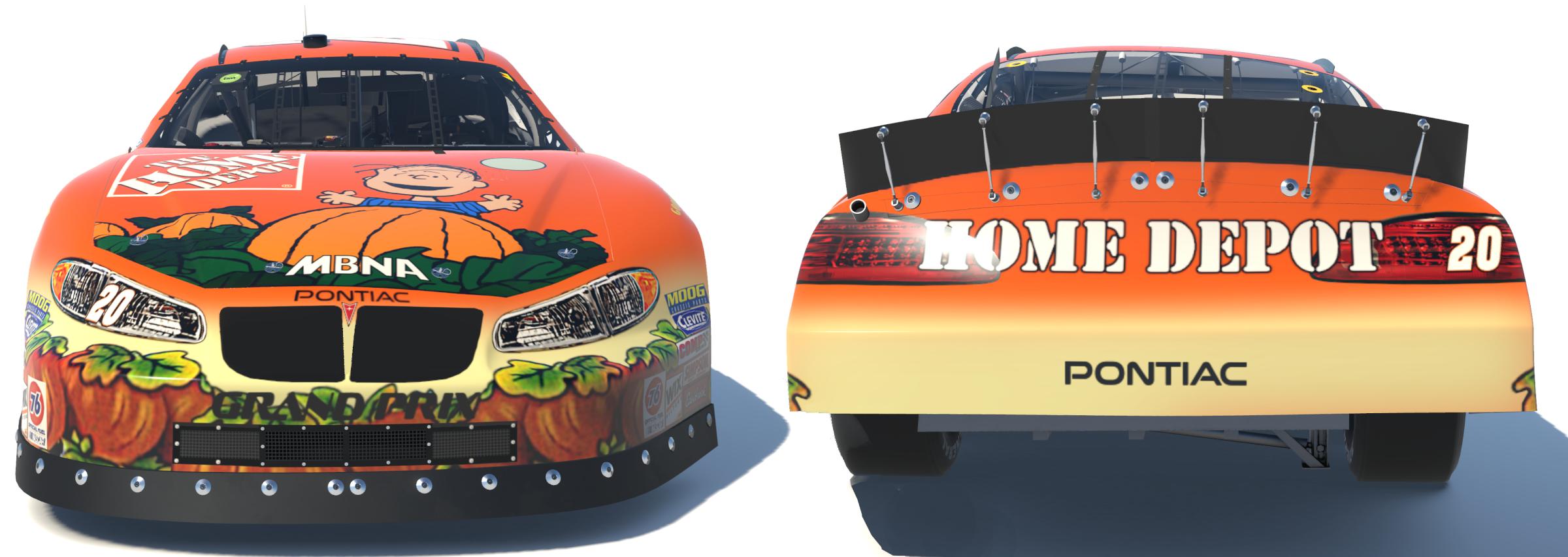 Preview of 2002 Pontiac Grand Prix Tony Stewart Peanuts Halloween car by Bruce Johnson