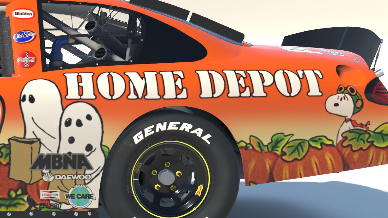 Preview of 2002 Pontiac Grand Prix Tony Stewart Peanuts Halloween car by Bruce Johnson