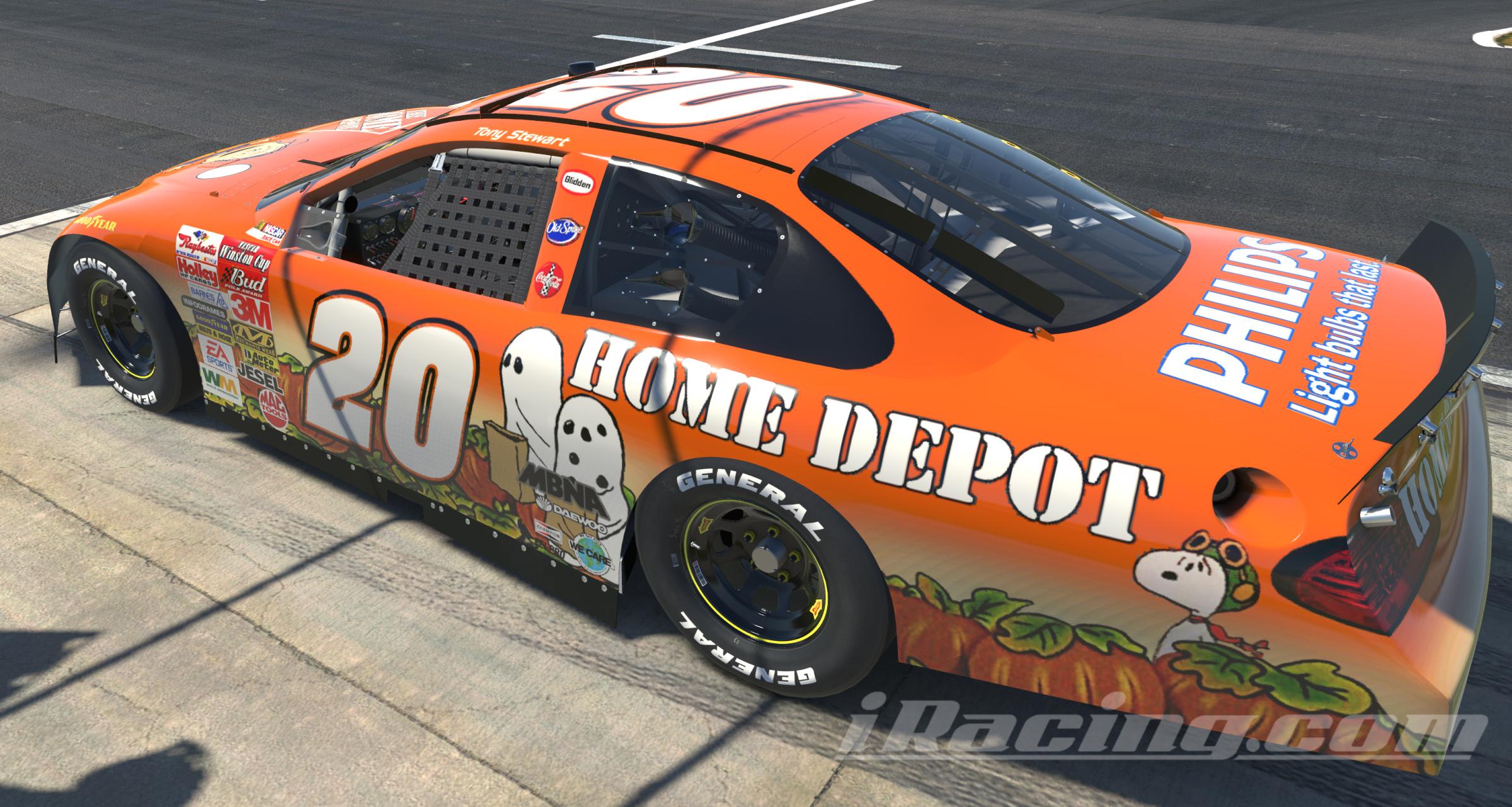 Preview of 2002 Pontiac Grand Prix Tony Stewart Peanuts Halloween car by Bruce Johnson