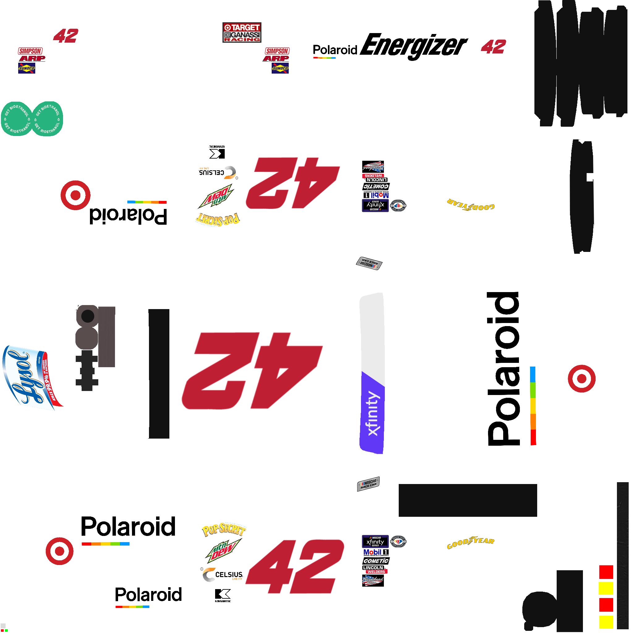 Preview of Polaroid Target Xfinity Series in 42 Car by Brenden Broberg