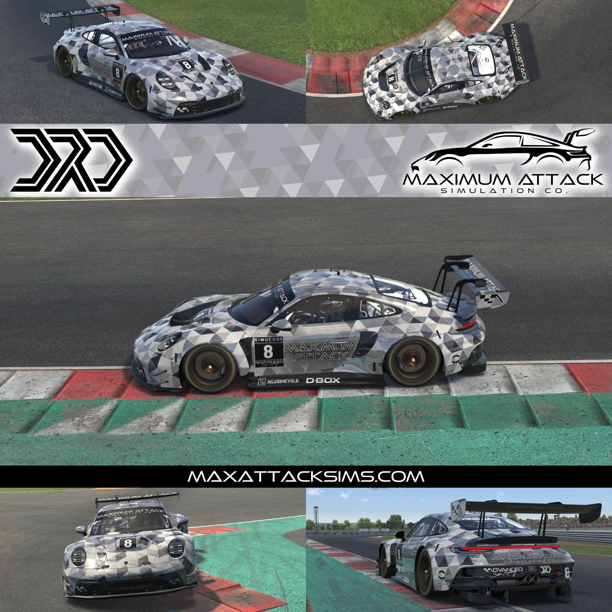 Maximum Attack Simulation Co - Silver Porsche 911 GT3 R (992) DRD by ...