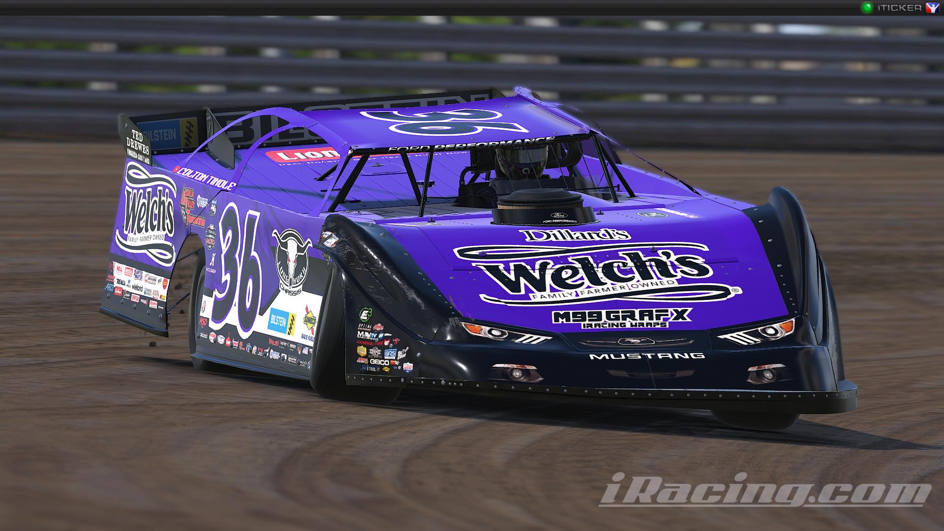 Preview of Colton Tindle Dirt Late Model Sim Stamped by Logan Monteith