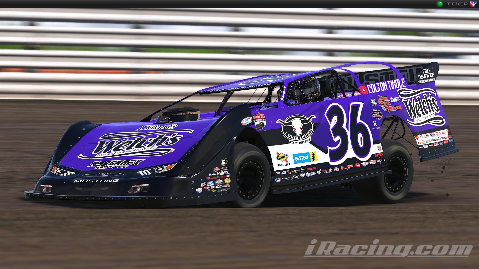 Preview of Colton Tindle Dirt Late Model Sim Stamped by Logan Monteith
