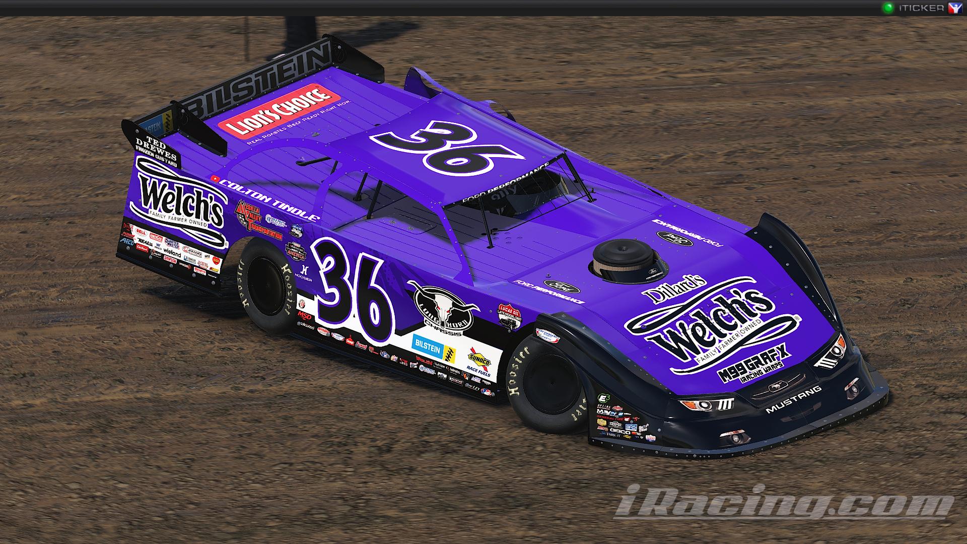 Preview of Colton Tindle Dirt Late Model Sim Stamped by Logan Monteith