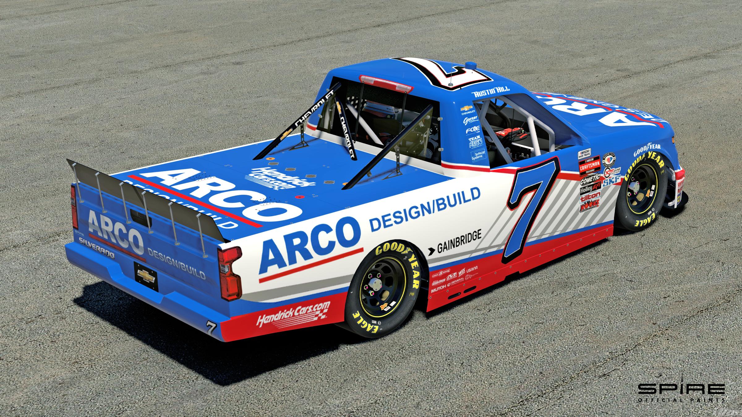 Preview of Official 2023 #7 Austin Hill ARCO Design/Build With Numbers by Spire Motorsports