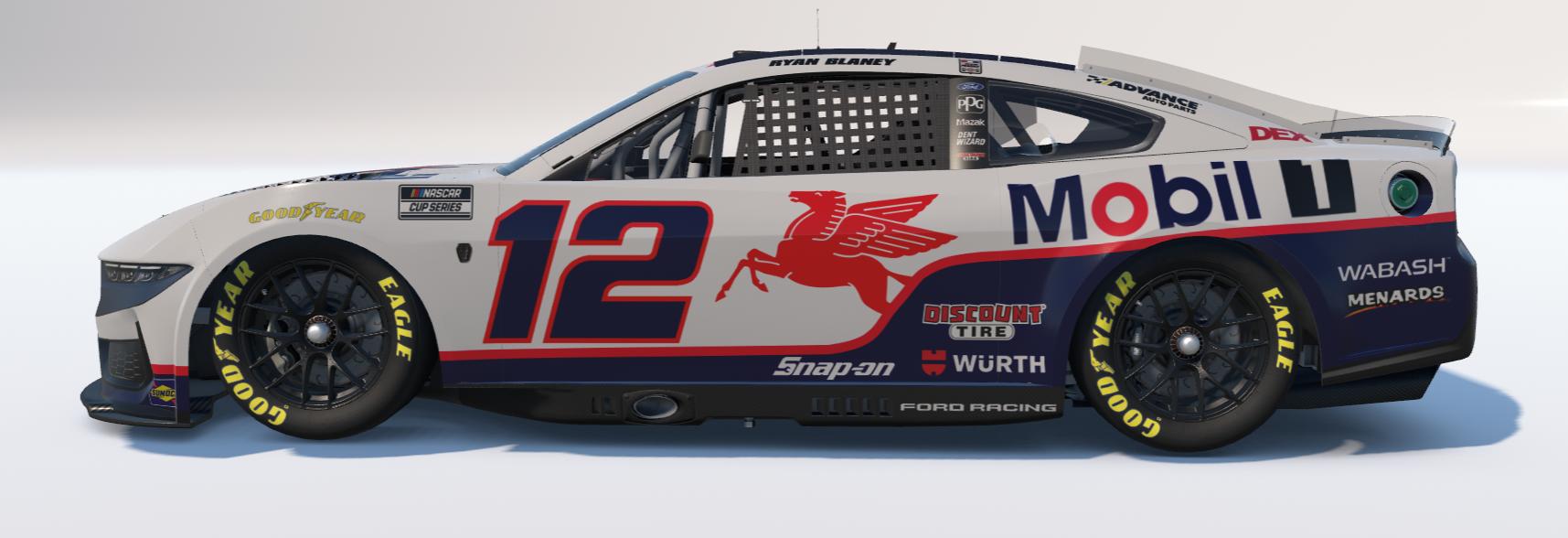 Preview of UPDATED: Fictional Ryan Blaney Mobil 1 Ford Mustang by Evan Schilling