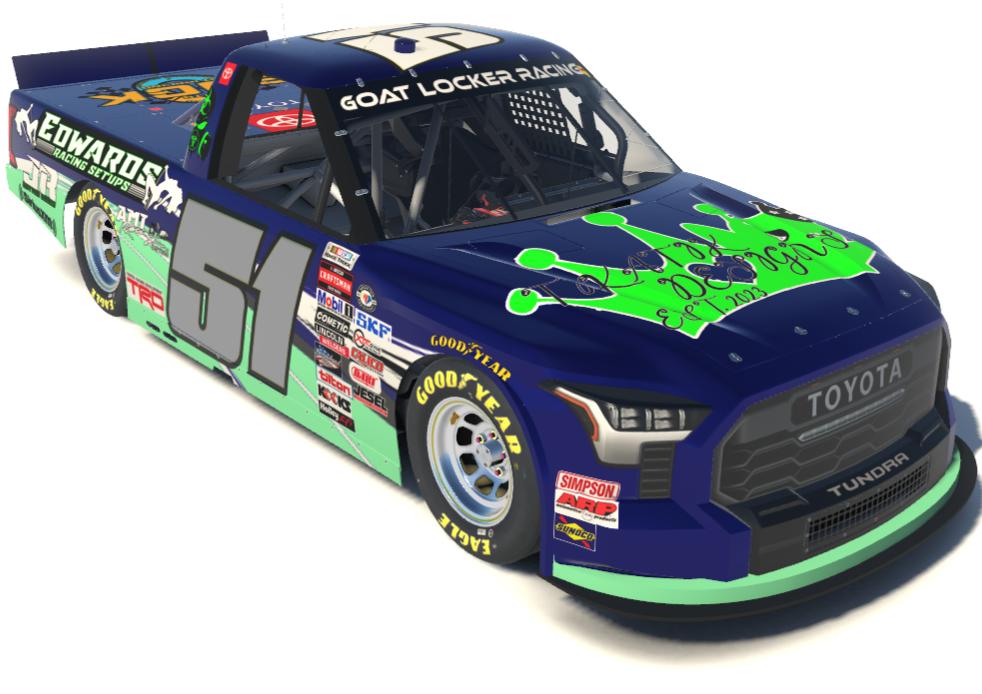 Eddie Jones #51 Goat Locker Racing Tundra by Eddie Jones Jr - Trading ...