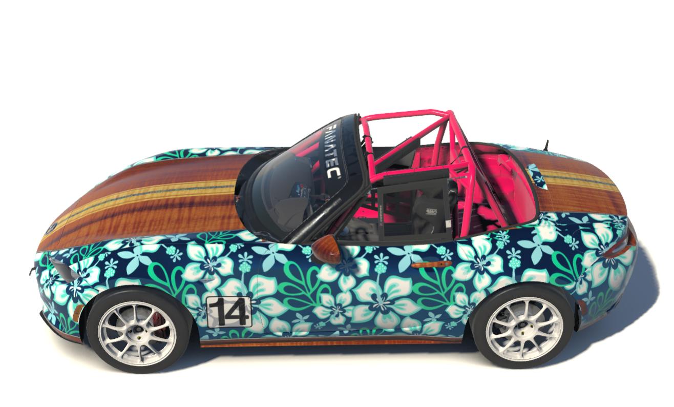 Hawaiian Surf Tropical MX-5 Green and Blue Koa Wood Mother of